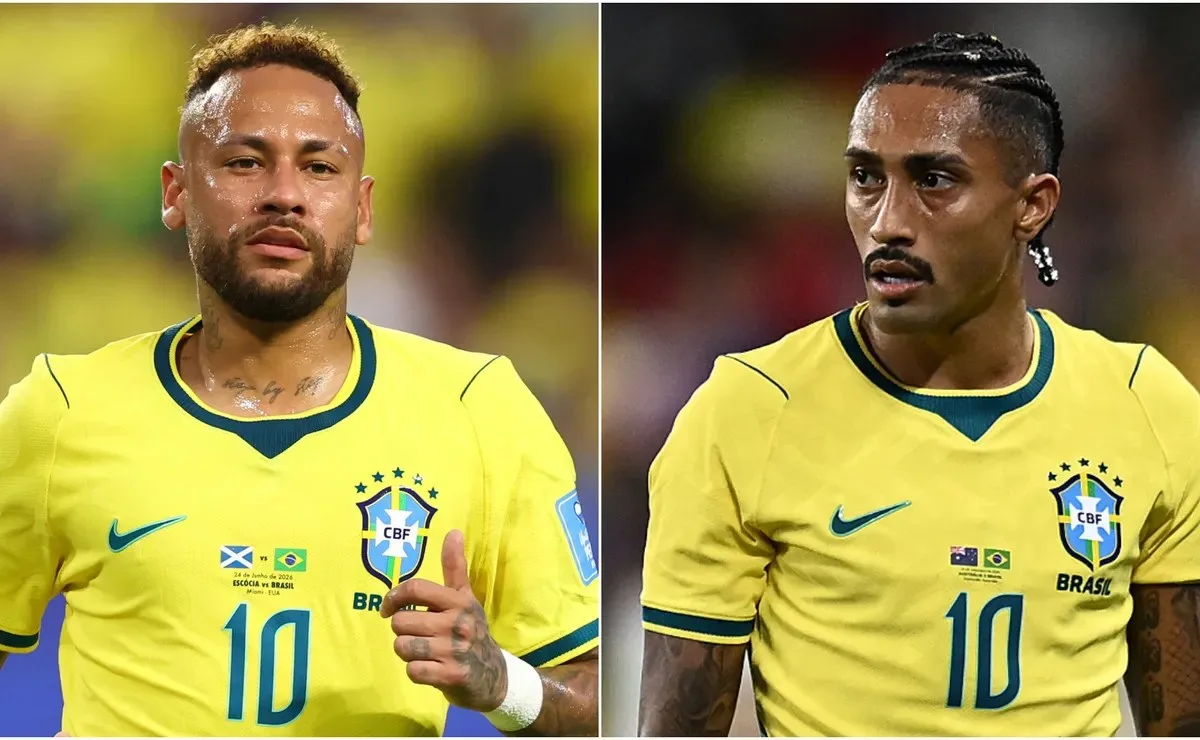 Neymar (left) and Raphinha (right)