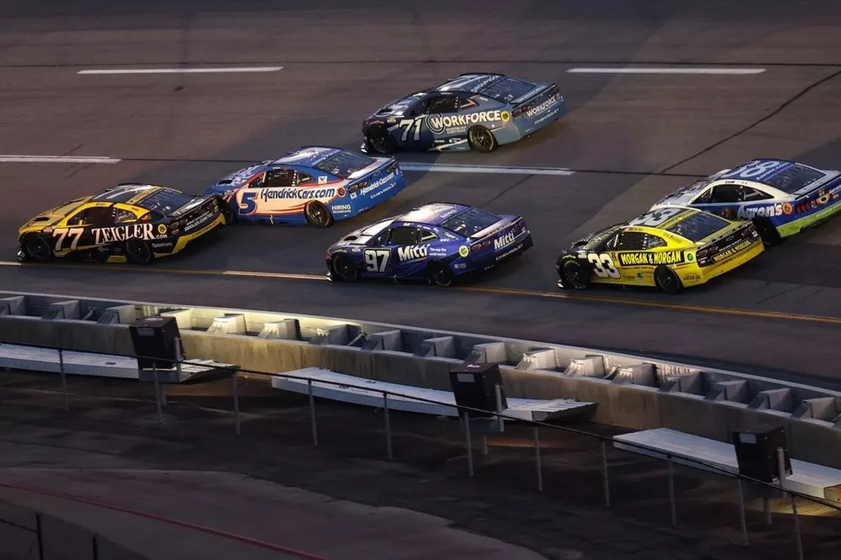 Carson Hocevar, Spire Motorsports, Kyle Larson, Hendrick Motorsports, Michael McDowell, Spire Motorsports, Shane van Gisbergen, Trackhouse Racing, Austin Hill, Richard Childress Racing, Zane Smith, Front Row Motorsports