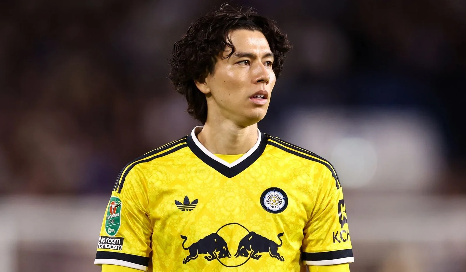 Ao Tanaka of Leeds United during the Carabao Cup Third Round match between Chelsea and Leeds United at Stamford Bridge on September 9, 2026 in London, England