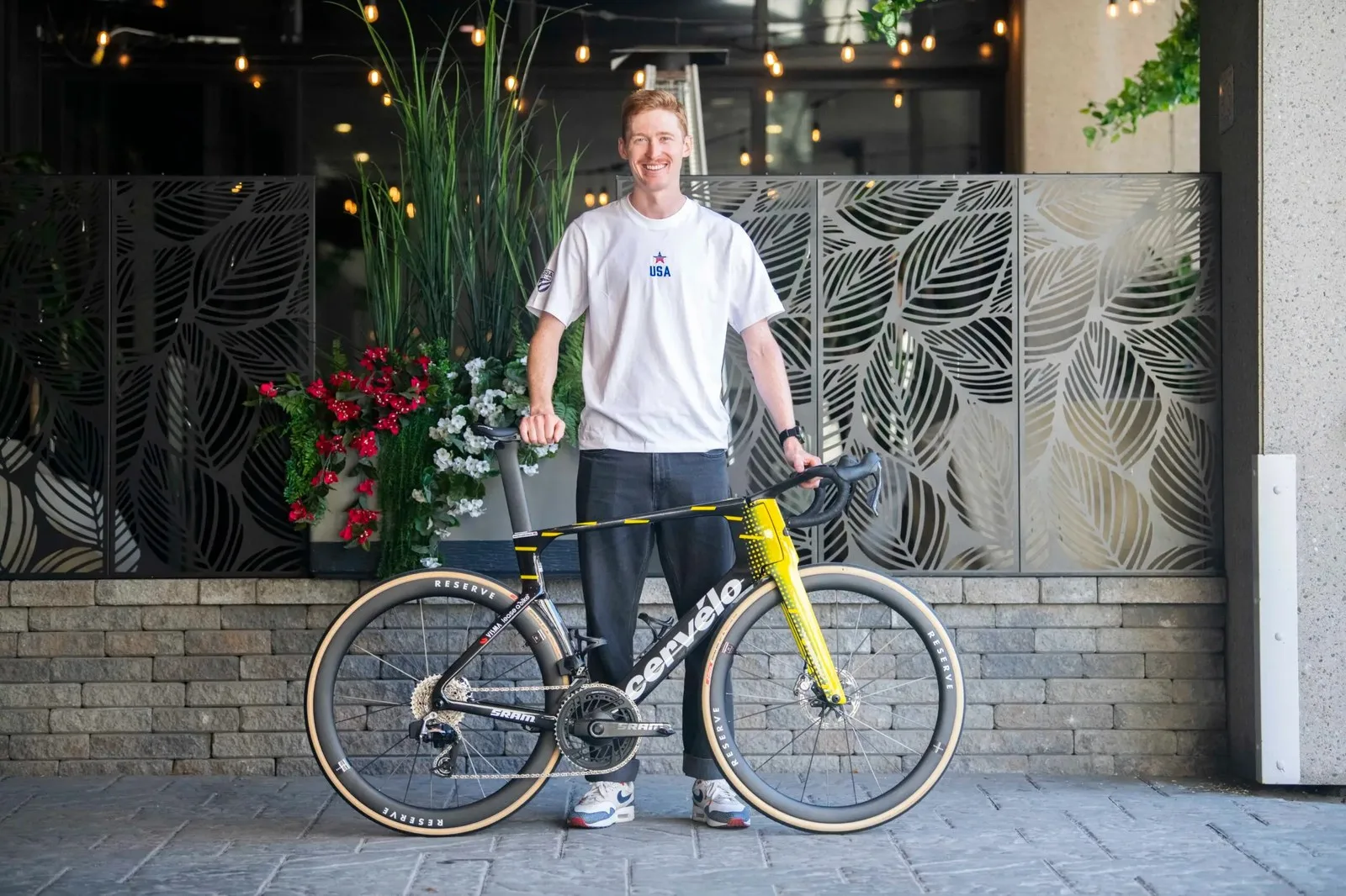 Matteo Jorgenson with his cervelo s5
