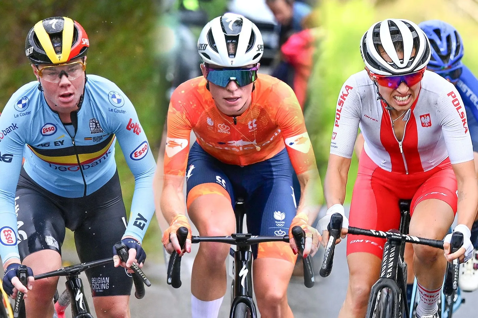 Lotte Kopecky, Demi Vollering, and Kasia Niewadoma-Phinney are among the top contenders for the elite women's road race in Montreal