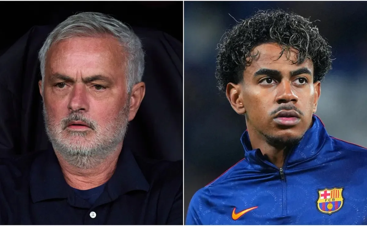 Jose Mourinho and Lamine Yamal.