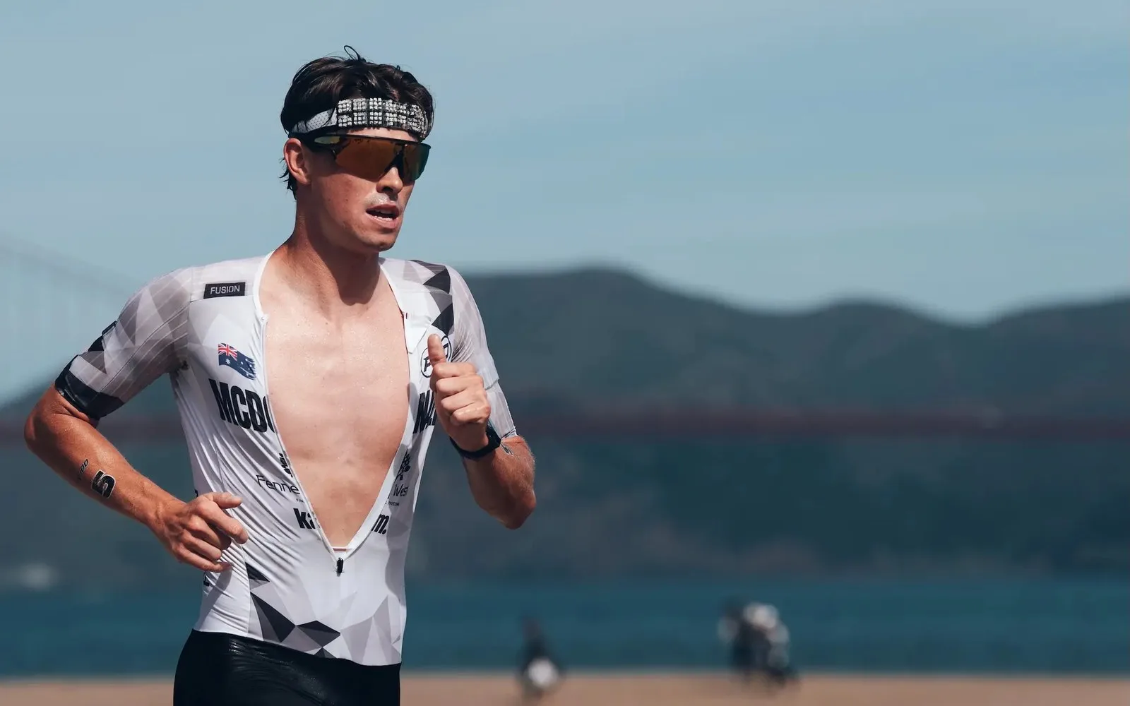 Kurt McDonald wearing the Oakley Meta Vanguard glasses during the T100