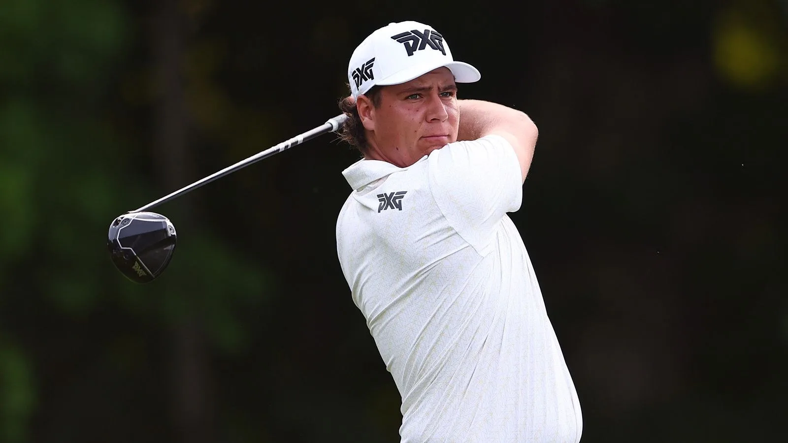 Aldrich Potgieter hits a driver off the tee