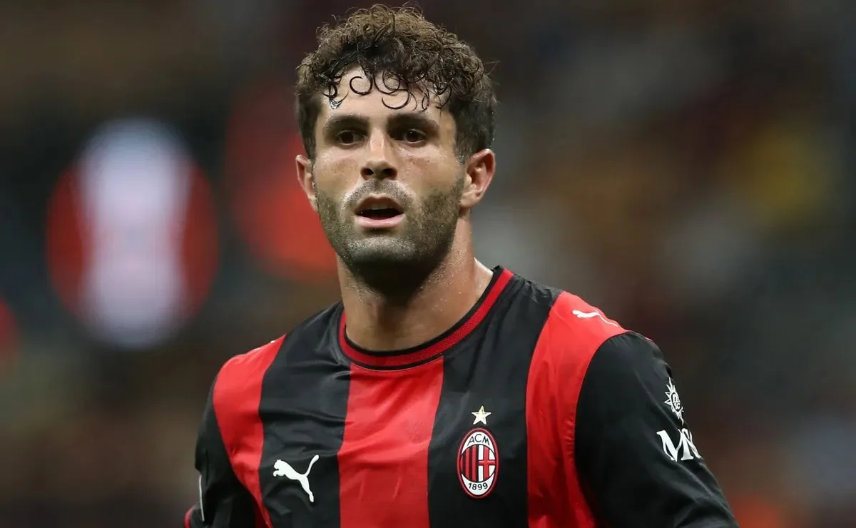 Christian Pulisic of AC Milan looks on