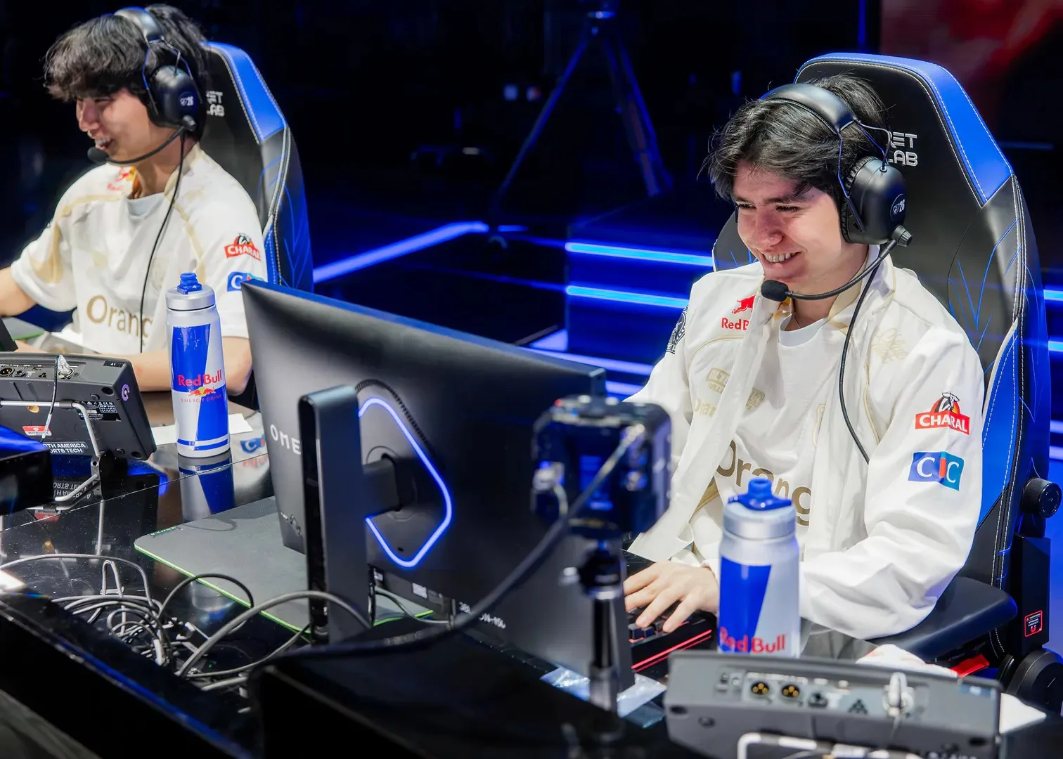Canna and Yike smiling during KC's game vs MVK