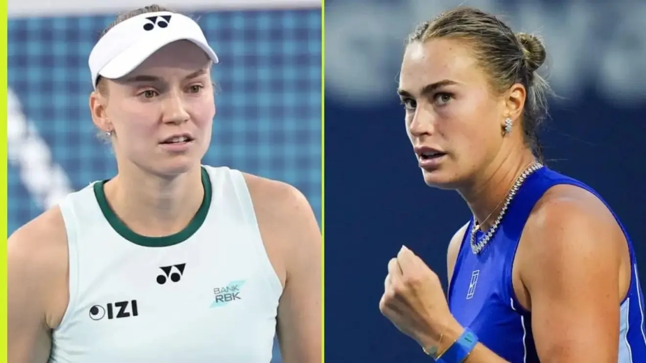 Pictured: Elena Rybakina and Aryna Sabalenka
